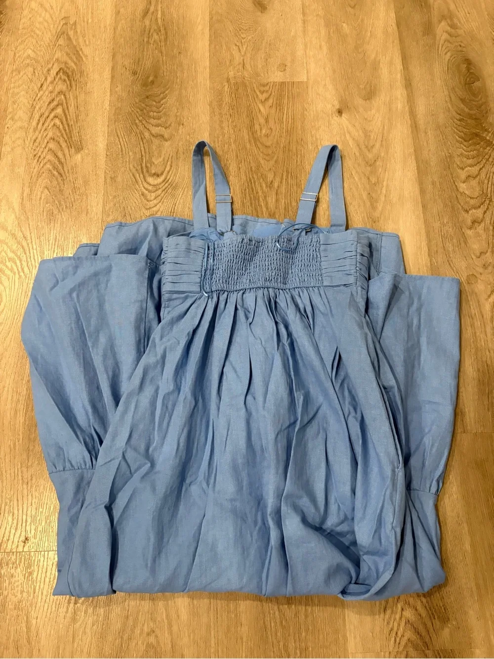 Abercrombie & Fitch Light Blue Tiered Maxi Sundress